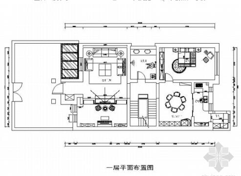 原创古典欧式美式风格三层商业别墅室内装修施工图（有高清效果