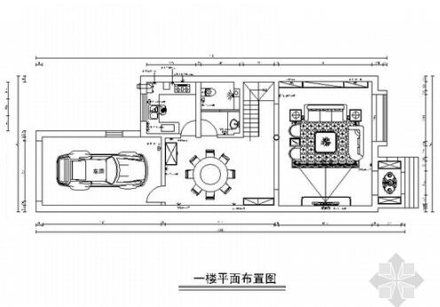 原创精品欧式美式风格两层商业别墅室内装修施工图（有效果图）