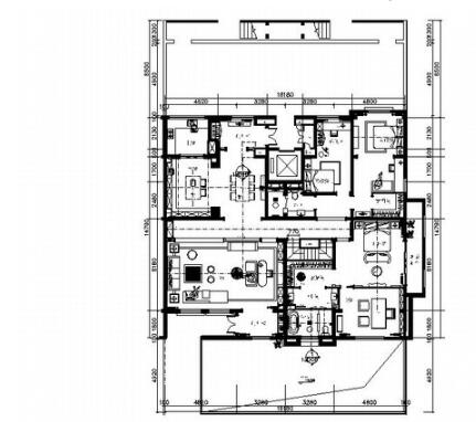 山东高贵典雅清新风格商业别墅样板间室内装修施工图（有实