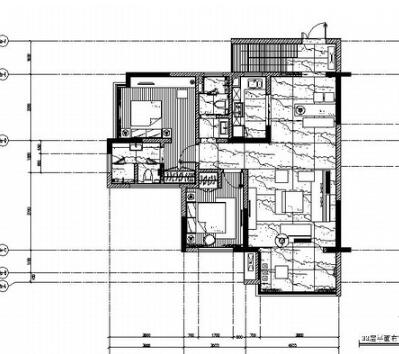 广东小户型两居室样板房室内装修施工图