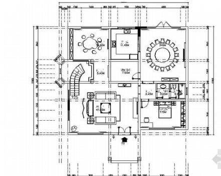 深圳古典园林风格三层商业别墅样板间室内装修施工图（有效果）