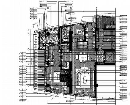 上海简约欧式美式小户型样板间装修CAD施工图（有效果图）