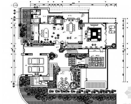 广东官宅双层商业别墅室内装饰设计CAD施工图