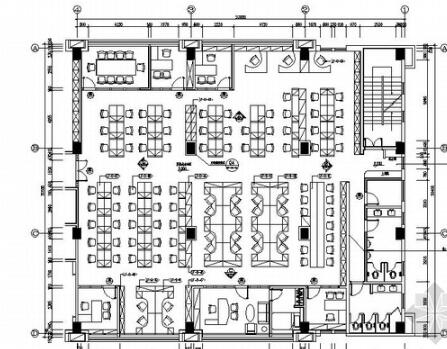 广东简约舒适办公区室内设计CAD施工图