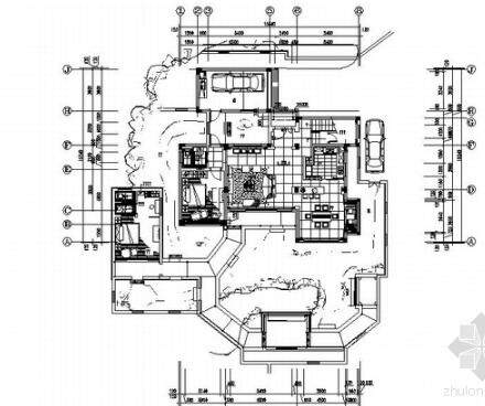 苏州新中式风格豪华4层商业别墅全套CAD施工图（有效果图）