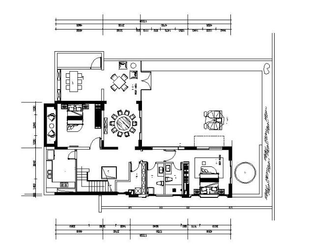 西安3层高档现代风风格商业别墅室内设计施工图