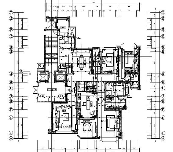 太原权威公司设计资料简欧规模化住宅样板房施工图