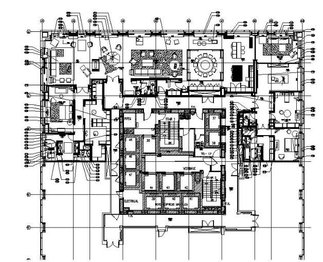 北京现代风简约豪华多功能公寓室内设计施工图（有效果