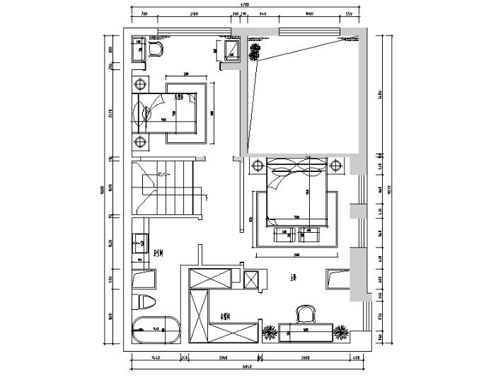 内蒙古加州风样板间设计施工图（附效果图）