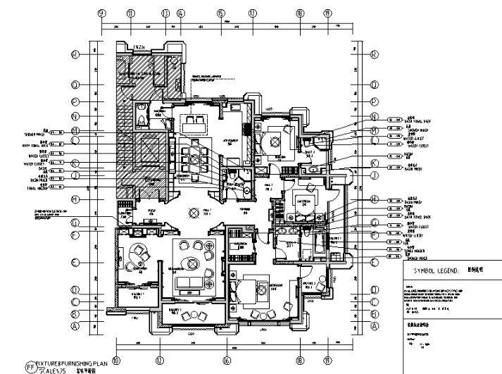 河北简约欧式美式9号楼设计样板房设计施工图（附效果图）