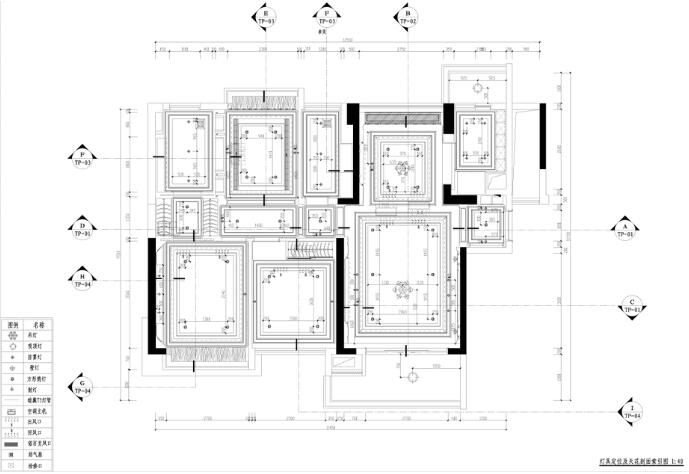 新中式风格-东部现代风城样板房施工图（附效果图|模型）