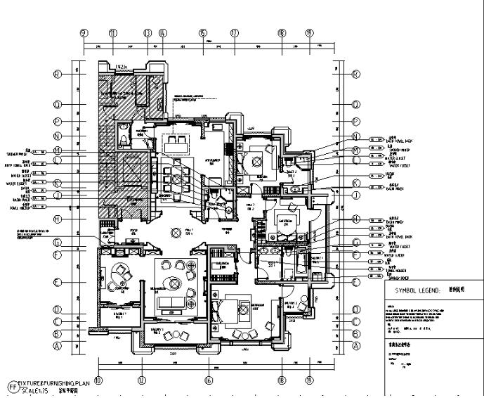 河北简约欧式美式9号楼设计样板房设计施工图（附效果图）