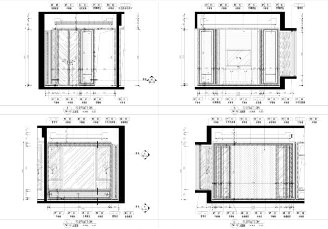 奢华永恒风格现代风城样板房设计施工图（附效果图）