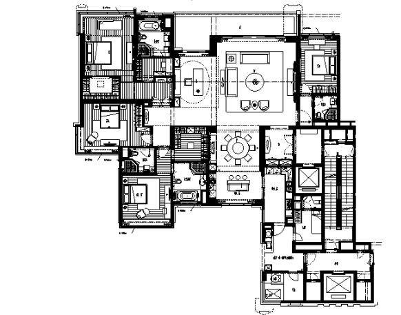 广东琶洲城中村天悦户型样板间施工图（附实景图）