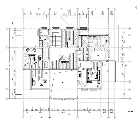 江苏某欧式美式商业别墅室内设计详细施工图