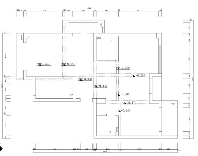 简欧风格四居室住宅建筑景观设计(附施工图）