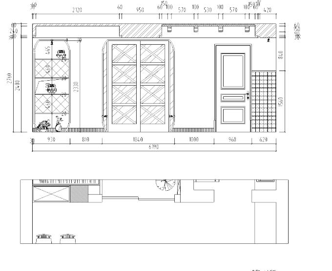 某东南亚风格住宅室内装修施工图（有效果图）