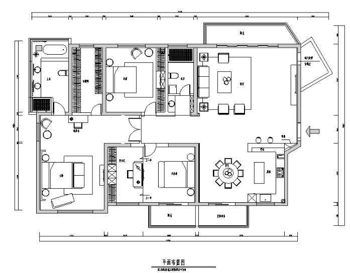 现代风中式极简风三居室住宅建筑景观设计施工图（附效果图）