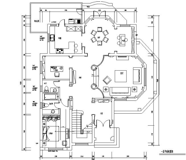 欧式美式雅致奢华300平米独栋商业别墅设计施工图（附效果图）