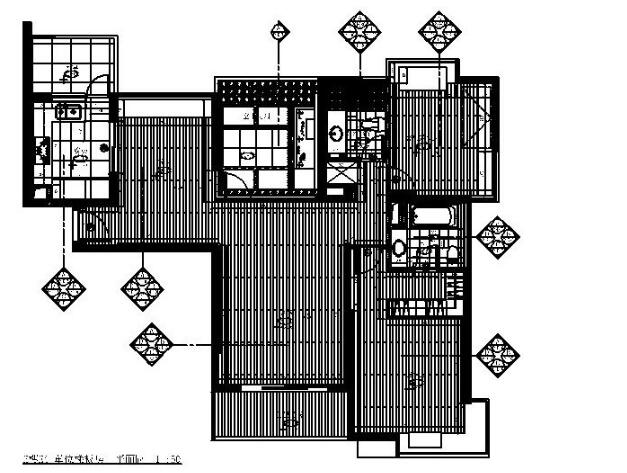 梁志天——上海滩花园三套不同户型样板间施工图设计