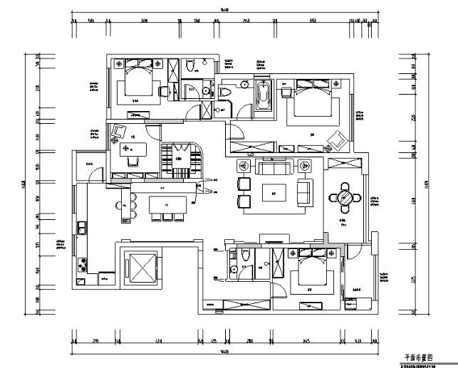 江苏英式山水田园风190平米住宅设计施工图（附效果图）