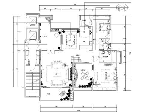 广东东莞幸福花苑一期2栋A1b样板房施工图