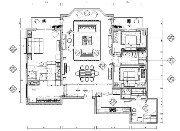 江苏温州香榭丽花园住宅装修施工图