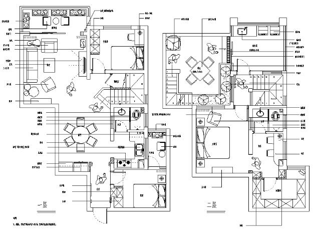 山水田园风住宅设计施工图（附效果图）