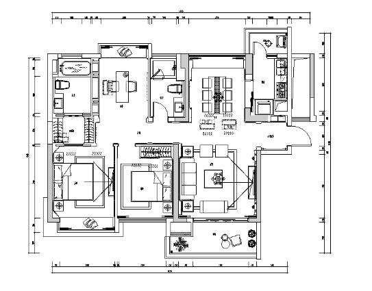 现代风简约样板房设计施工图（附效果图）