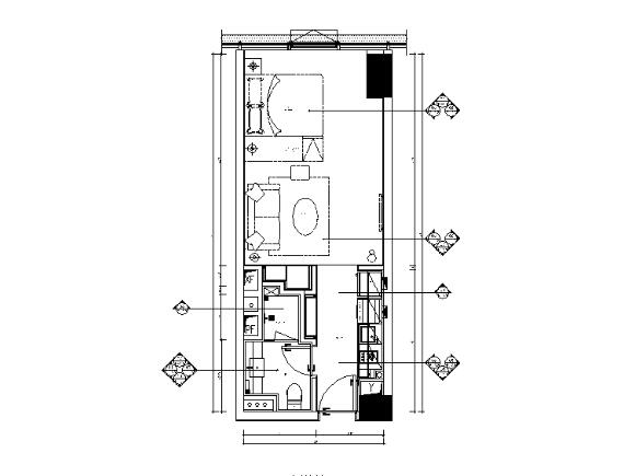 五套不同户型样板房设计CAD全套施工图