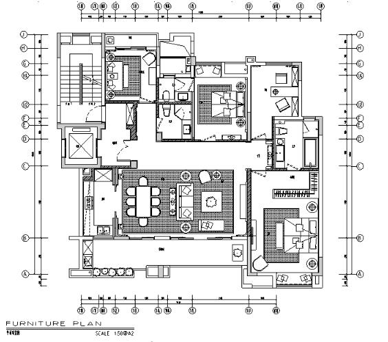 万科悦湾16-1-402B户型设计施工图（附效果图）