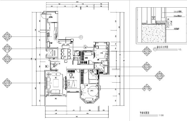 江苏现代风简约锦绣半岛住宅区室内施工图设计（CAD+实景