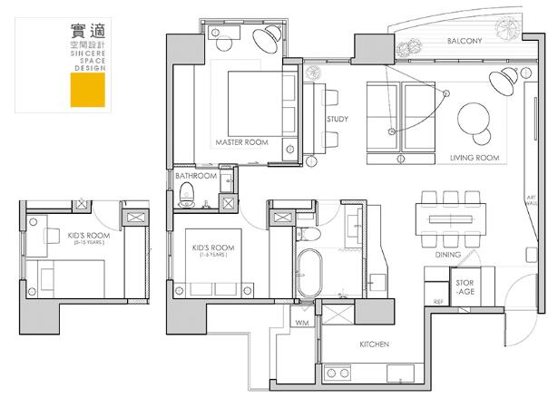 现代风风格温馨室内设计方案（实景图+平面图）12页