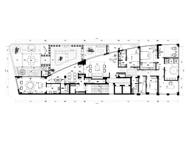 福州品川-福安水岸名居样板房室内装修CAD施工图+效果