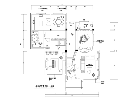 信步华庭臻园500平美式风格古典风格商业别墅施工图