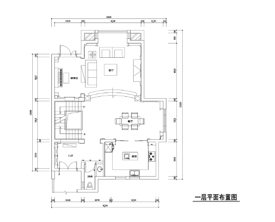 320平混搭风格联体商业别墅装修施工图+效果图