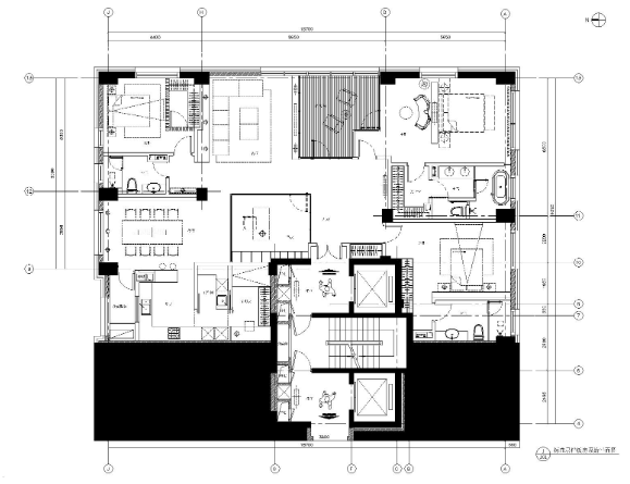 北京-中赫万柳书院建筑景观设计标准化层样板房施工图