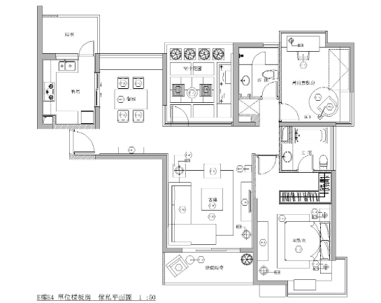 上海梁志天方案文本南丹東路三房样板房施工图