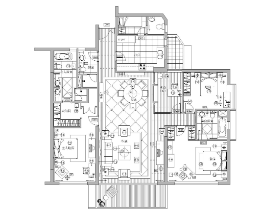 上海梁志天方案文本東方曼克顿设计标准化样板房施工图