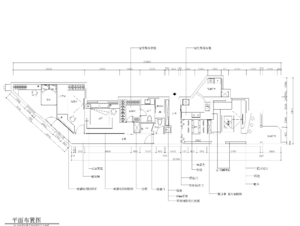 简约风格两居室住宅室内装修施工图+效果图