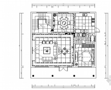 某自建牌楼商业别墅现代风古典园林风格室内装修图（有效果）