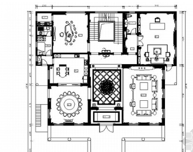 福州超奢华欧式美式独栋豪宅室内装修CAD施工图（有效果