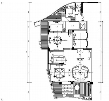 深圳中式混搭风三层商业别墅室内装修施工图（有实景）