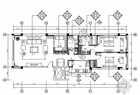 北京温馨现代风简约2居室室内设计全套CAD施工图（有效果