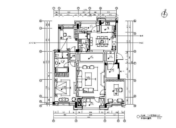 大连4套法式|美式风格风格样板间设计施工图（有效果图