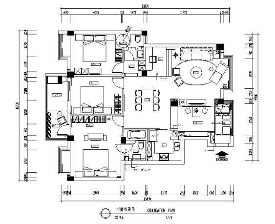 现代风个性家居住宅CAD施工图（有效果图）