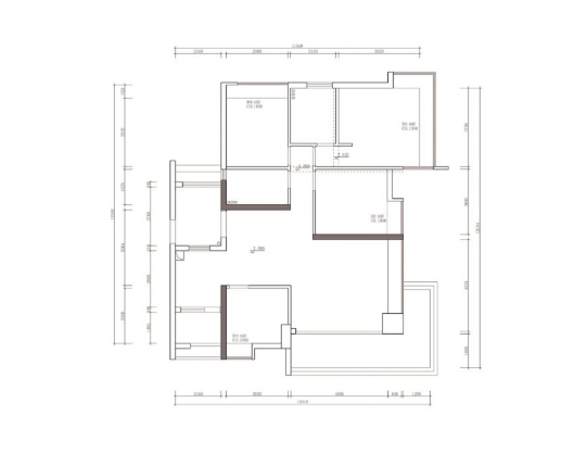 现代风简约风格住宅室内设计施工图（有效果图）