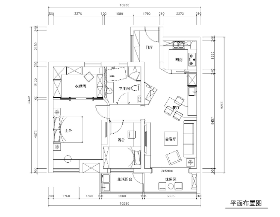 江苏昆承湖国际花园样板间CAD施工图+实景