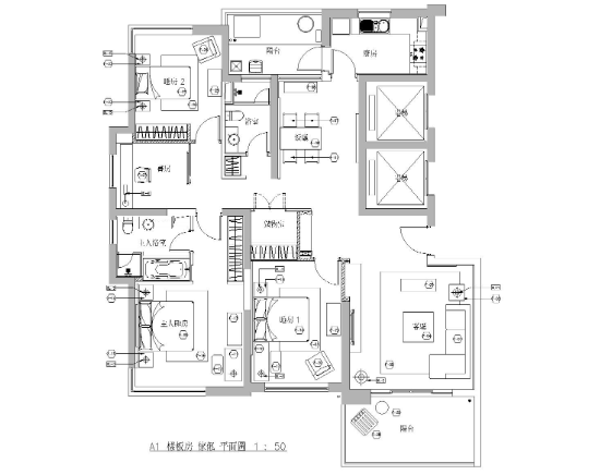 上海梁志天-联洋河滨城酒店式公寓施工图