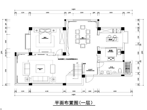 260平新古典风格联体商业别墅装修施工图+效果图